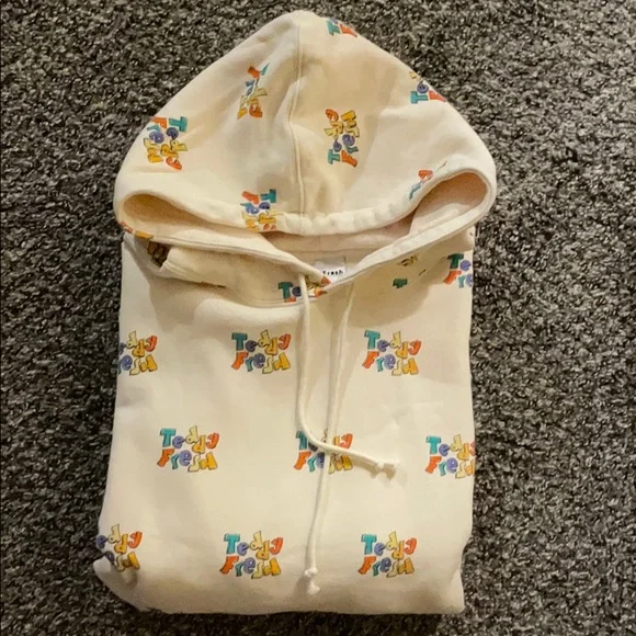 Teddy Fresh Cream Hoodie with Multicolor Teddy Print - Picture 3 of 3